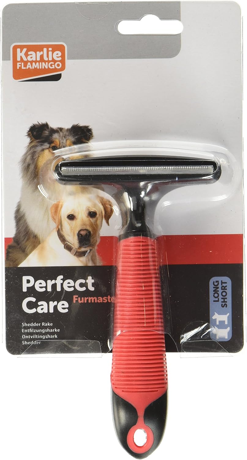Karlie Furmaster, 76 mm Dog Grooming Hair Brush, Silver, Black, Red, L: 15,5 cm B: 8,5 cm H: 4,5 cm - Image 3