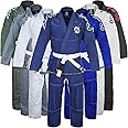 Zafco Sports Brazilian Jiu Jitsu Gi BJJ Gi for Men & Women Grappling gi Uniform Kimonos Light, Preshrunk, with White Belt
