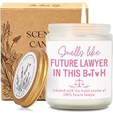 Funny Lawyer Candle Gifts for Women, Smells Like Future Lawyer Candle, Cool Candles Gift for Female Attorney, Passing The Bar Exam, Law School Student Graduation Decorations Candles Gift Ideas-94