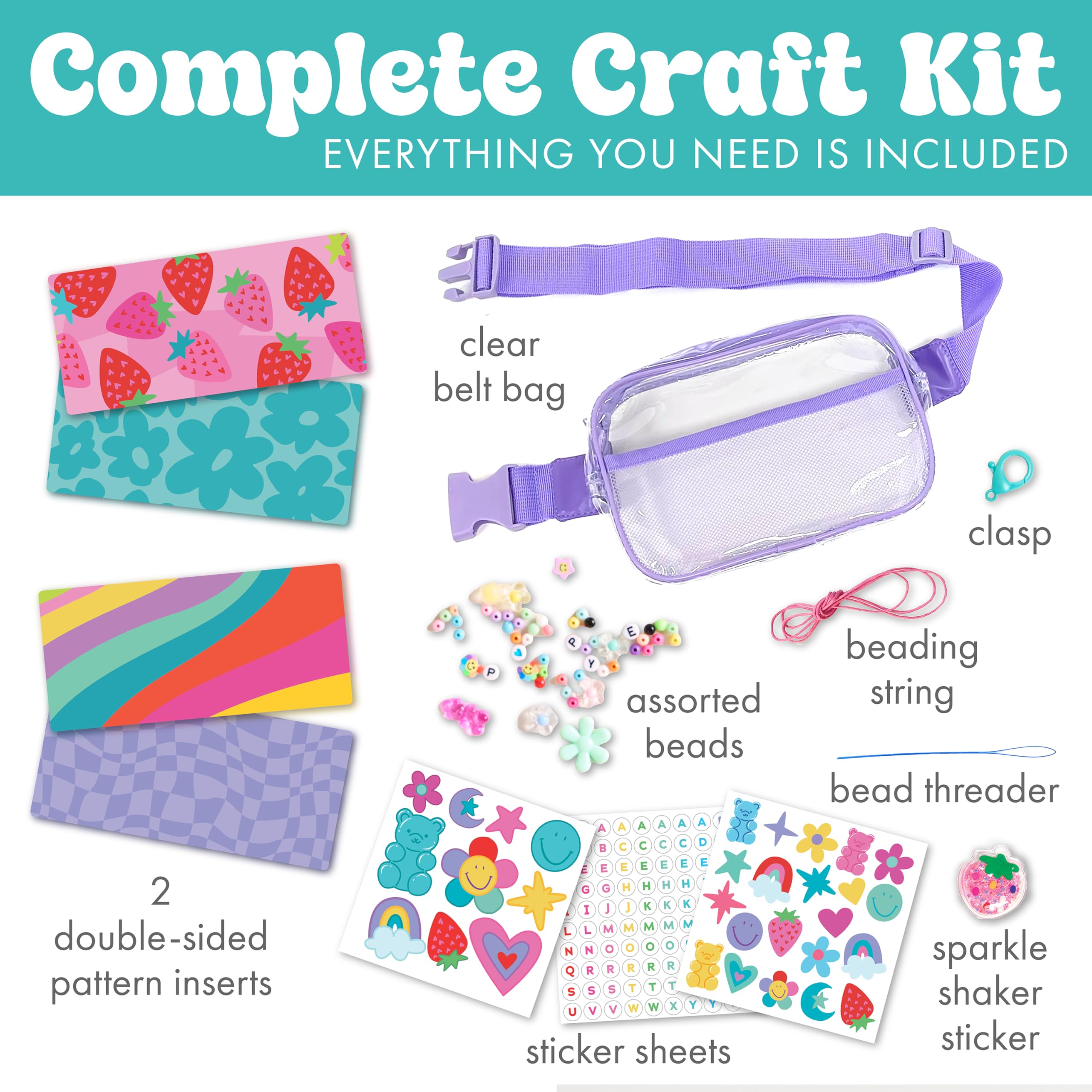 Creativity for Kids Chic Boutique Belt Bag: DIY Girls Fashion Kit, Arts and Crafts Kit, Birthday Gifts for Girls (Ages 6+)