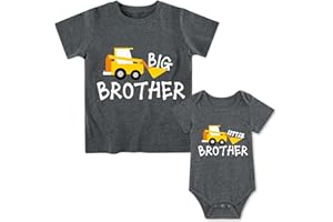 Funnycokid Big Brother Little Brother Matching Outfits Toddler Lil Bro Boy Shirts Set Baby Gifts Clothes