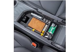 TOPINSTALL Center Console Tray Compatible with 2018-2024 Toyota Camry XLE XSE and 2020-2024 Camry LE SE with Dual USB Ports, Interior Accessories Armrest Console Organizer (Not for 2025)