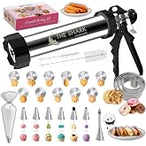 Churro Maker Machine & Spritz Cookie Press Gun Kit – 304 Stainless Steel | Fast Preparation, Easy Cleaning, Large Capacity, I