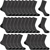 EverKnits 30 Pairs of Thin Crew Socks for Men & Women - Breathable Casual Socks in Bulk Wholesale Value Classical Pack