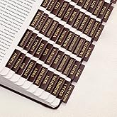 RETTACY Bible Tabs, for Women & Men, 66 Tabs for Old & New Testament, Additional 18 Tabs for Apocrypha, Bible Study Supplies & Christian Gifts (Brown)