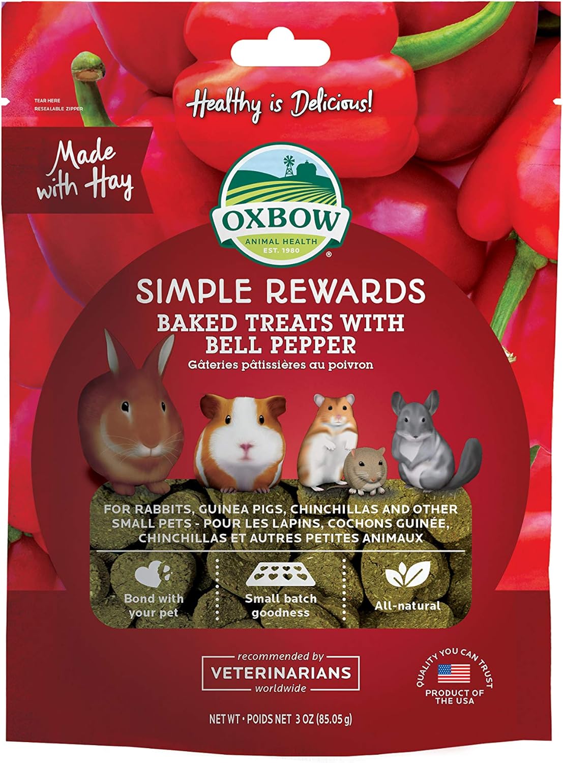Oxbow Simple Rewards Baked Treats Bell Pepper 60g