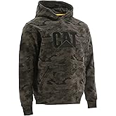 Caterpillar Men's Trademark Hoodies with Embroidered CAT Front Logo, S3 Cord Management System, and Pouch Pocket