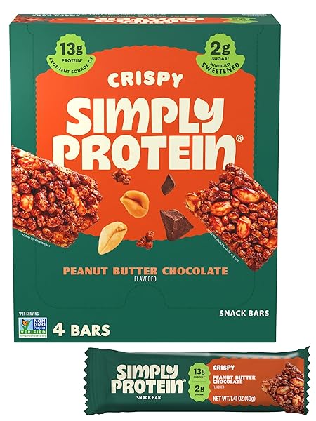SIMPLY PROTEIN – PEANUT BUTTER CHOCOLATE CRISPY BARS...