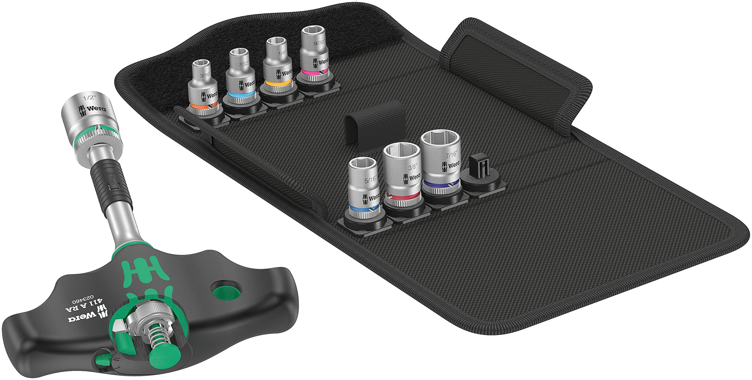 Wera 05057474001 Kraftform Kompakt 400 RA Imperial Set 2, 9 pieces