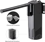 NICREW Internal Aquarium Filter 60-150L Small Tank Black view 6