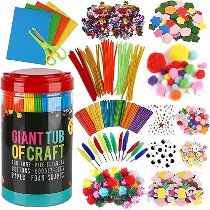 Download Amazon Com Arts And Crafts Supplies For Kids Toddler Arts Craft Supply Kit For Toddlers Age 4 5 6 7 8 9 Diy Preschool Craft Supplies Kit Pipe Cleaners Pompoms Crafting Materials Christmas PSD Mockup Templates