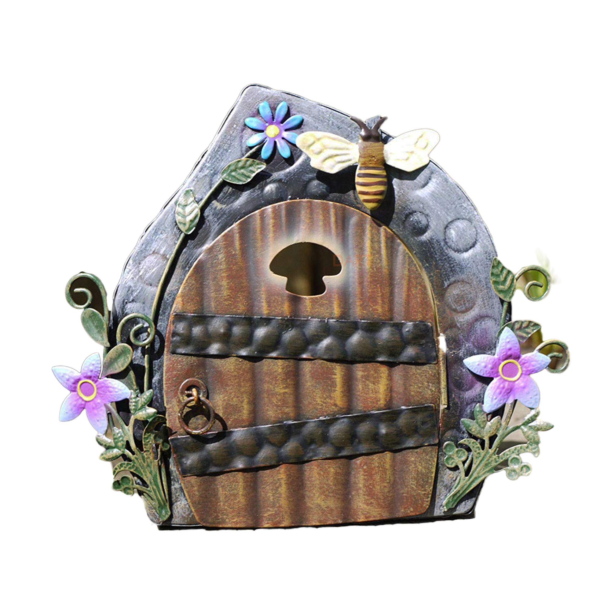 Magical Metal Opening Fairy Door Home Garden Patio Sculpture Decorative Ornament