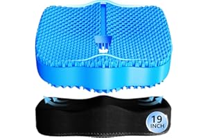 TSMERTOR Gel Seat Cushion for Office Chair 3.54in Thick Ergonomic Gel Chair Cushion Seat Pad for Long Sitting Relieve Sciatica Back,Pressure Sore Ulcer Pain,Seat Cushion for Wheelchair Office Chairs Car Seats