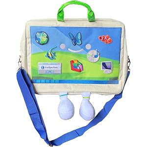 Frutiger Aero Messenger Laptop Bag - Structured Shoulder and Crossbody Organizer for Documents and Tablet - Customizable Velc