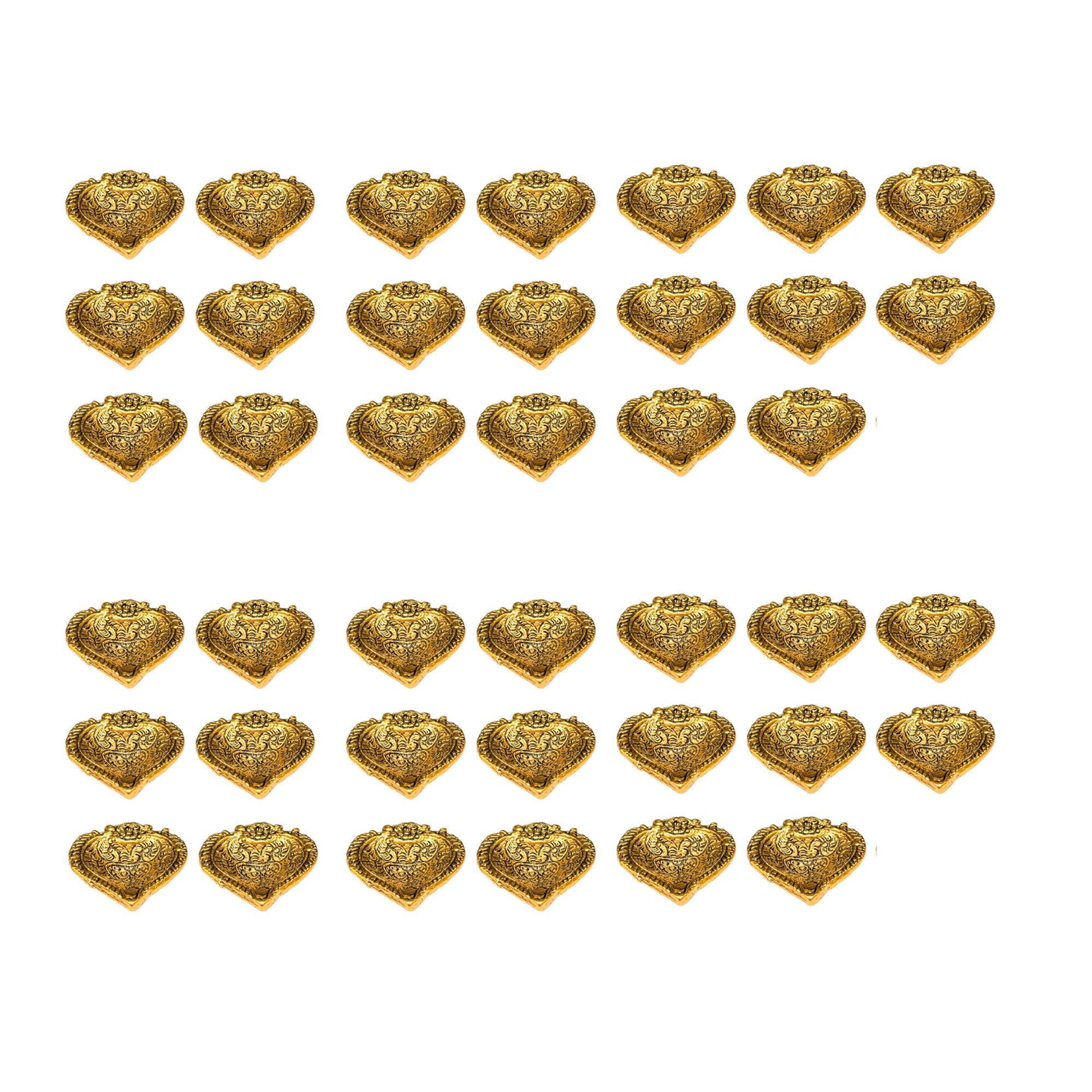 Wonder Care Metal Gold Oil Lamps for Diwali Decorations for Home Diya | Diwali for Pooja ,Return Gift for Friends, Family Indian Diya lamp 40 Piece Set