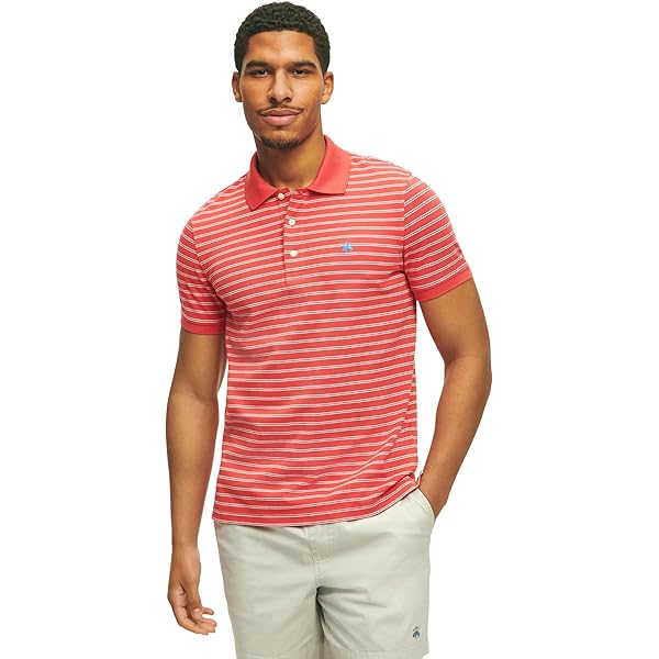 Amazon.com: adidas Golf Men's Climacool Soft Stripe Polo, Sunset