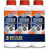 Glisten Washing Machine Cleaner, Fresh Scent, 12 oz Bottle, 3-Pack | Helps Remove Odor &amp; Limescale; Regular Care Helps Prevent Future Buildup in Top/Front HE Washers, Made in USA