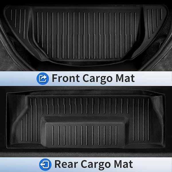 TSLDRV FLOOR MATS FOR TESLA MODEL X 5 SEATER 2026 2025 2024 2023 ALL WEATHER MODEL X FLOOR MATS FOR TESLA MODEL X ACCESSORIES 2026 2025 2024 2023 TPE BACK SEAT COVER TRUNK FRUNK MAT BLUE