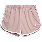 Reebok Girls Athletic Shorts - Active Performance Lightweight Mesh Dolphin Shorts for Running Dancing Workout Soccer Gym