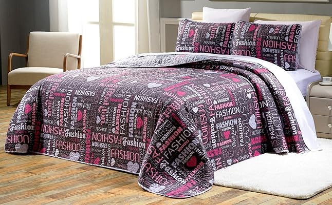 GrandLinen 2-Piece Reversible Quilt Set, Oversize Twin/Twin XL