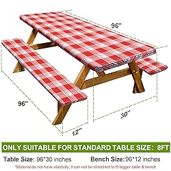 Picnic Table Cover with Bench Covers Camping