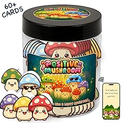 Positive Mushroom Jar With 60 Daily Affirmation