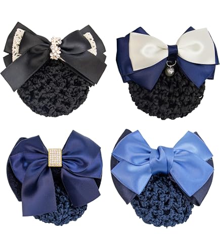 Amazon.com : 10PCS Hair Net with Bow, Holder Women Hair  display picture 1