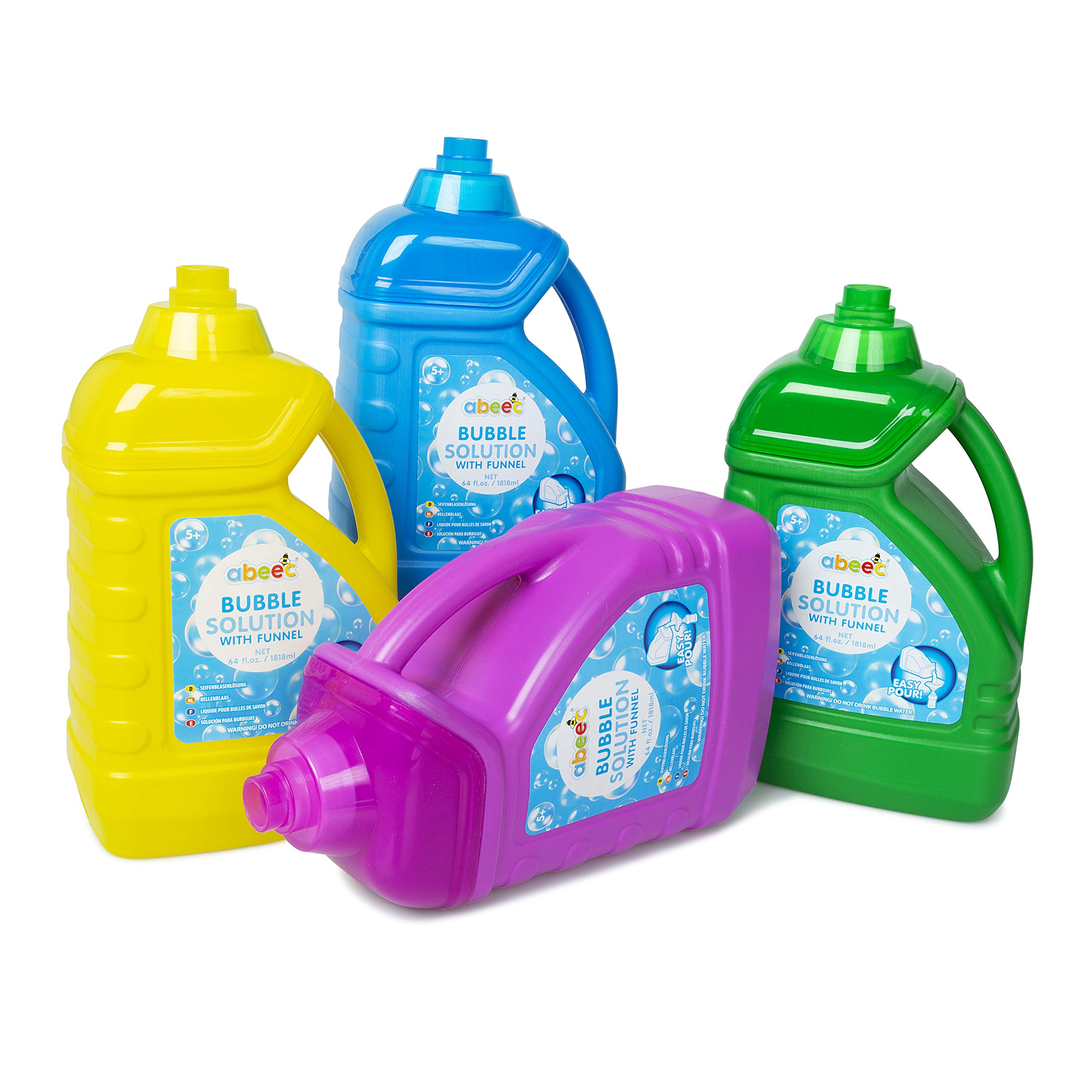 abeec 1.8 Litre Bubble Solution 1 Bottle of Giant Bubble Mixture - Giant Bubbles - Bubble Solution For Kids - Giant Bubbles For Kids Outdoor - Assorted Colours