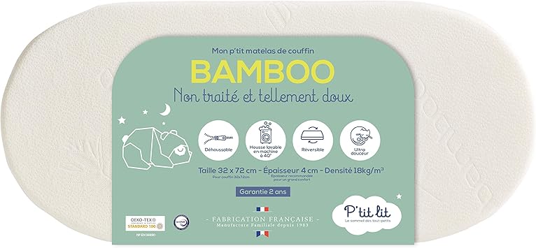 72x32cm Dehoussable Matelas De Couffin Bamboo Babysom Berceau Fabrication Francaise Nacelle Epaisseur 4cm Forme Ovale Landau Linge De Lit Bebe Ameublement Et Decoration Napravi Rs