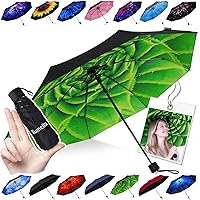 TUMELLA Mini Travel Umbrella, Small, Light & Compact [Premium 8-Rib Sturdy Design], Wind, Water & UV Resistant, Sun&Rain…
