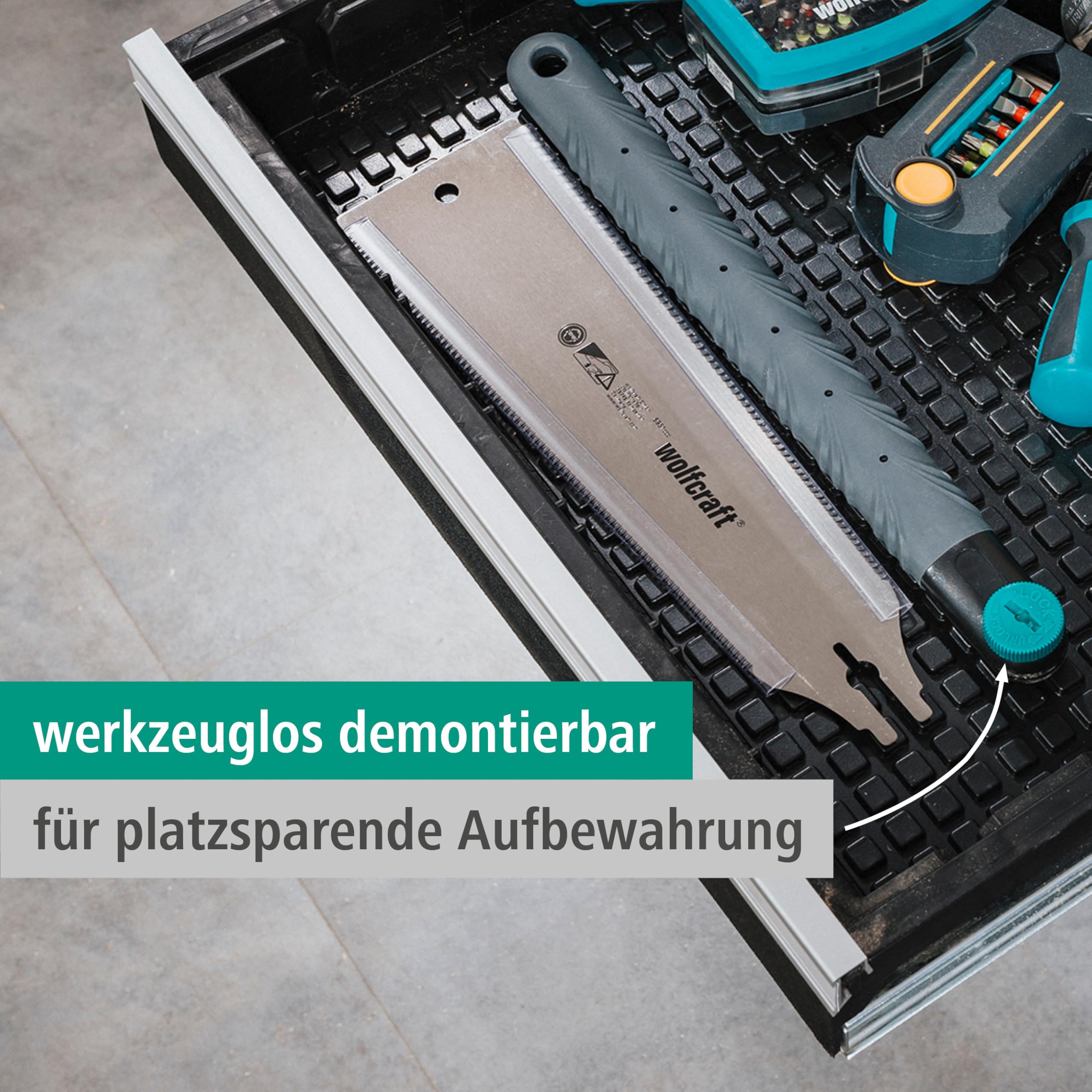 wolfcraft Japansäge - Beidseitig verzahnte Ryoba Handsäge I Ideal für die Bearbeitung von Holz und Kunststoff sowie für Fußleisten I 240 mm Sägeblatt - Zugsäge - 6951000 2