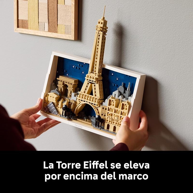 Architecture París: Ciudad del Amor - Maqueta 3D de Miniatura para Adultos - Decoración de Pared para el Hogar con Iconos Parisinos Inc. Torre Eiffel y Notre Dame - Regalo para Viajeros 21064 — foto 7 de 8