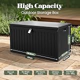 Olsen & Smith 270L Garden Storage Box Bench Seat Lockable Waterproof view 3