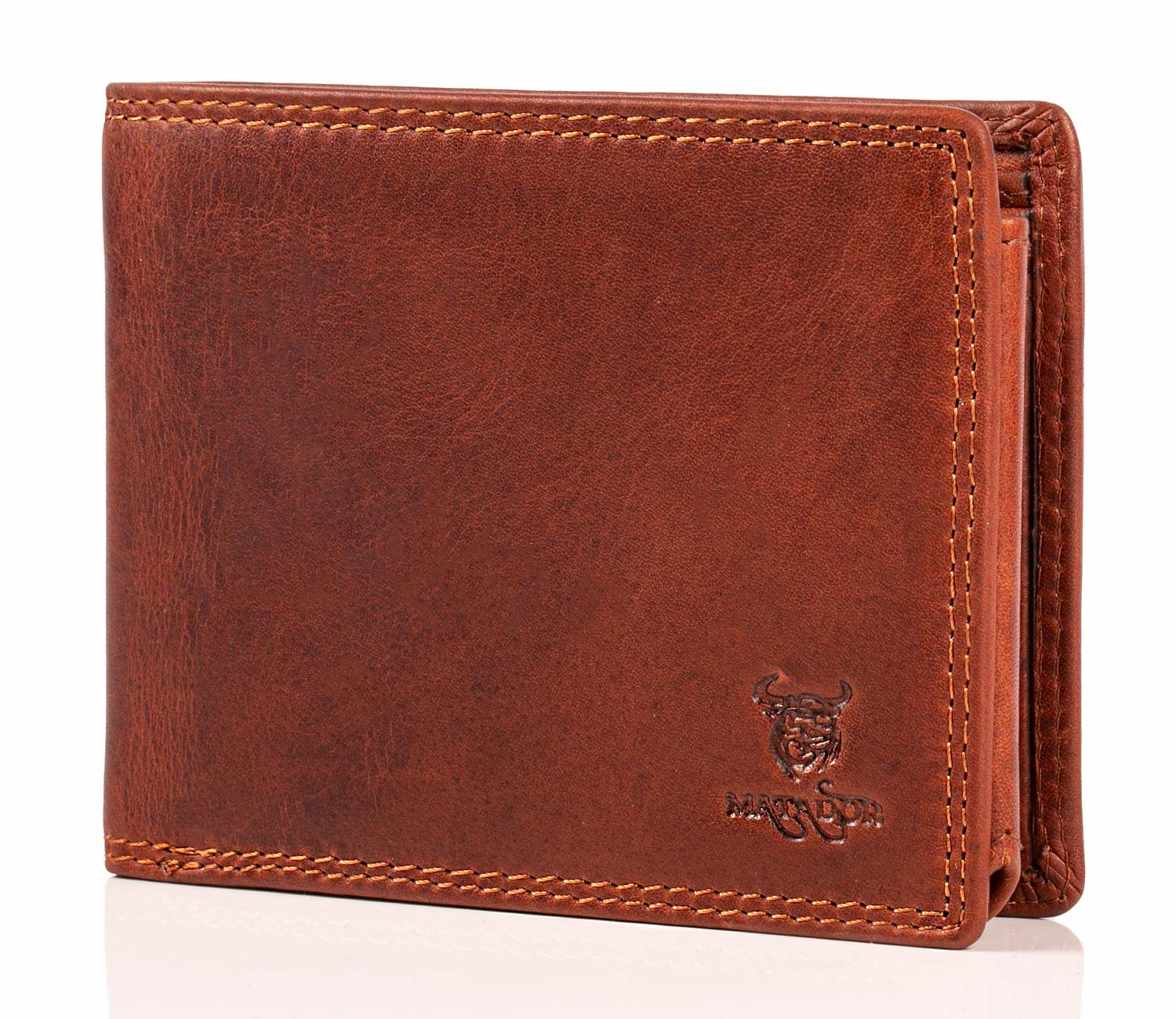 Matador RFID protective men's wallet, genuine soft leather, 9 card slots