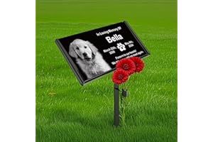Tombstone For Pet,Personalized Memorial Plaque for Dog,Cat, Custom Gravestone with Photo,Memorial Gifts, Memorial Stone,Anima