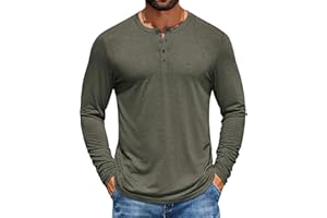 COOFANDY Men's Henley Shirts Long Sleeve T-Shirt Lightweight Fashion Casual Pullover Tee Shirt