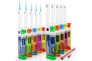 JAERDHS 10 Pack Long Butane Lighter Refillable, Jet Flame Windproof Lighter Easy Reach, Adjustable Torch Lighter for Candle Fireplace Camping BBQ (Without Butane)