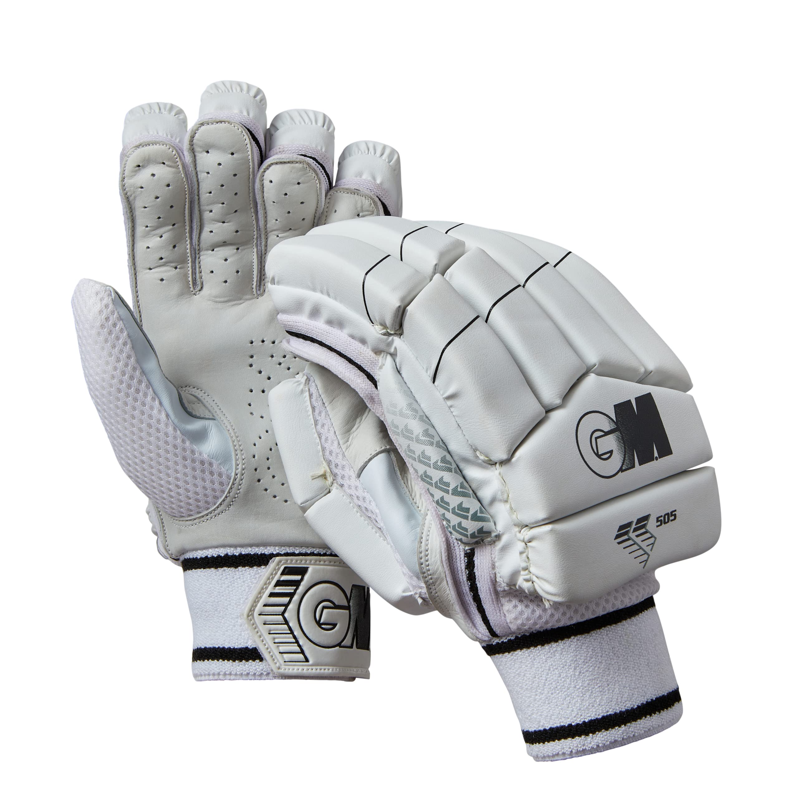 Gunn & Moore GM | Cricket Batting Gloves, 505, Black, Youth Right Handed, 1 Pair, 51952315
