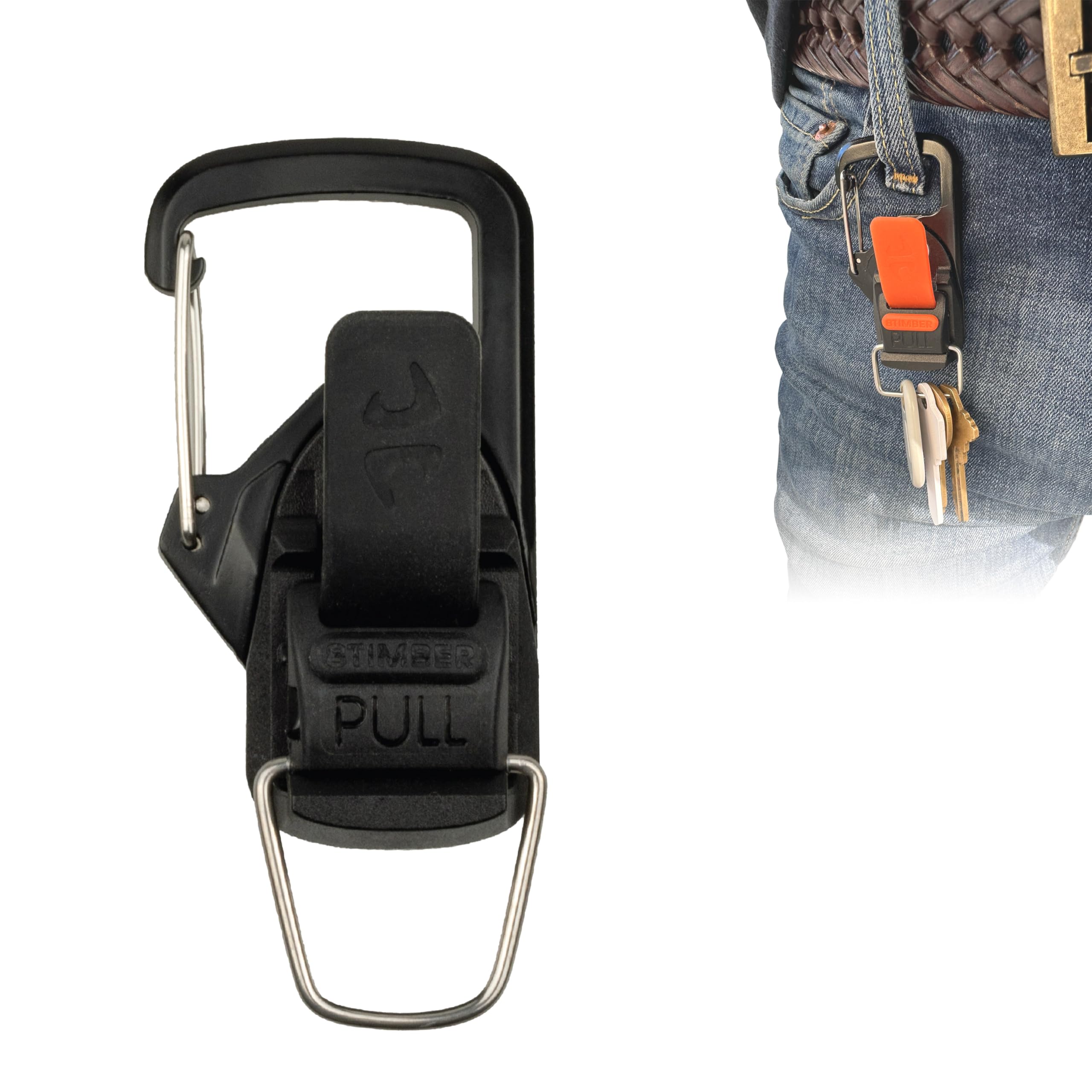 8TIMBER Terra Clip Magnetic Quick Release Keychain - Effortless Carabiner Alternative for Stylish Key Management Anywhere with Quick and Easy Magnetic Tab, Carabiner and Magnetic Clip in One