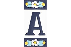 Merola Tile Sevillano Flora Address Letters A 2-1/8" x 4-3/8" Ceramic Wall Tile