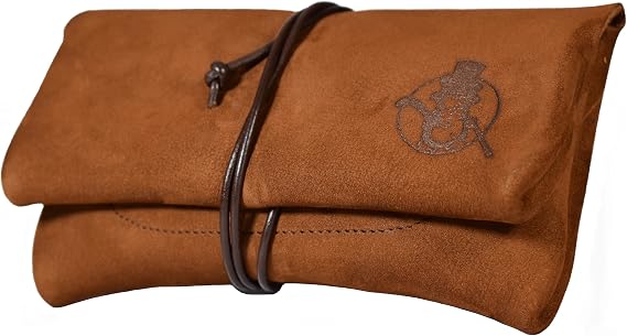 Blague à Tabac Cuir COMARI - Boutons Magnétiques, Compartiments Intégrés - Fait Main Vintage