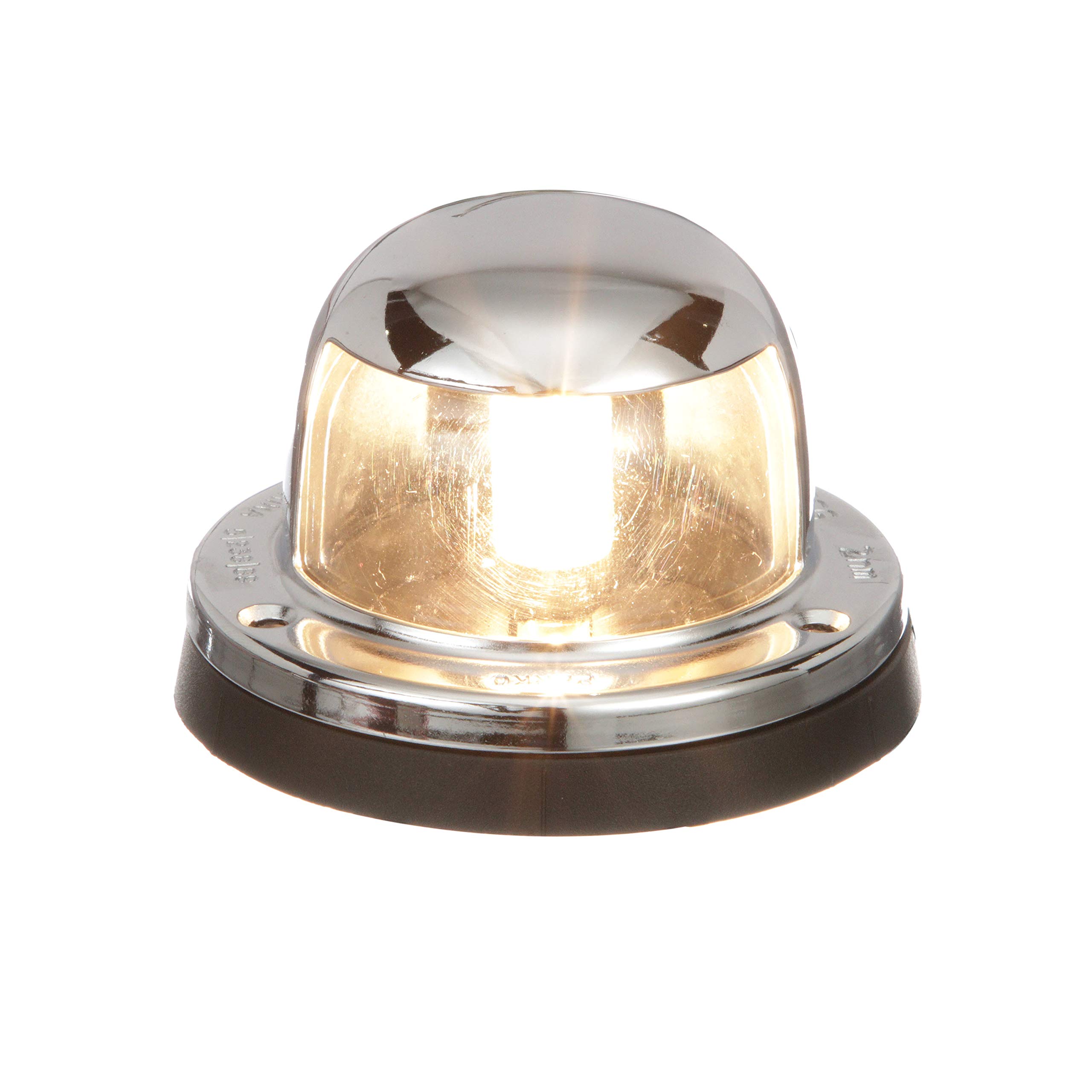 Seachoice Navigation Stern Light, Chrome/Brass, Clear Lens, Horizontal Surface Mount