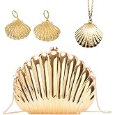 Gold Seashell Clutch Acrylic Transparent Chain Bag Purse Summer Beach Evening Bag Shoulder Handbag