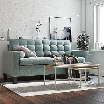 Amazon Com Dorel Living Da010tl Sf Bowie Sofa Teal Kitchen Dining