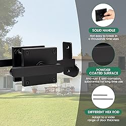 JUBEST Double Side Gate Latch, Heavy Duty Swinging