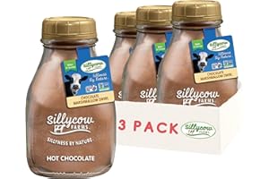 SILLY COW FARMS Sillycow Farms Hot Chocolate Marshmallow Swirl Mix Rich Cocoa Delight Gluten Free Non GMO Dairy Free Indulgence with Pure marshmallow Swirl Flavor Reusable Packaging 16.9 oz Glass Bottle Pack of 3