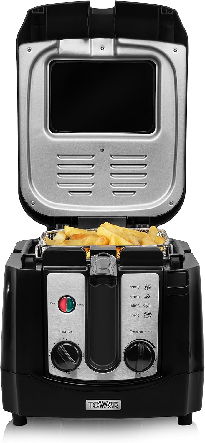 Tower T17002 Deep Fat Fryer with Adjustable Thermostat, 3L, 2300W