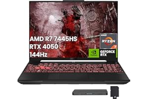 ASUS TUF A16 16" WUXGA 144Hz Gaming Laptop, AMD Ryzen 7 7445HS, GeForce RTX 4050, 32GB DDR5, 1TB SSD, Backlit Keyboard, Numbe