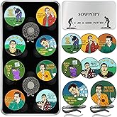 SOWPOPY Funny Golf Ball Marker Golf Gifts for Men, Magnetic Ball Markers Golf Hat Clip Cool Golf Accessories for Golfers, (8 Markers & 2 Hat Clips)