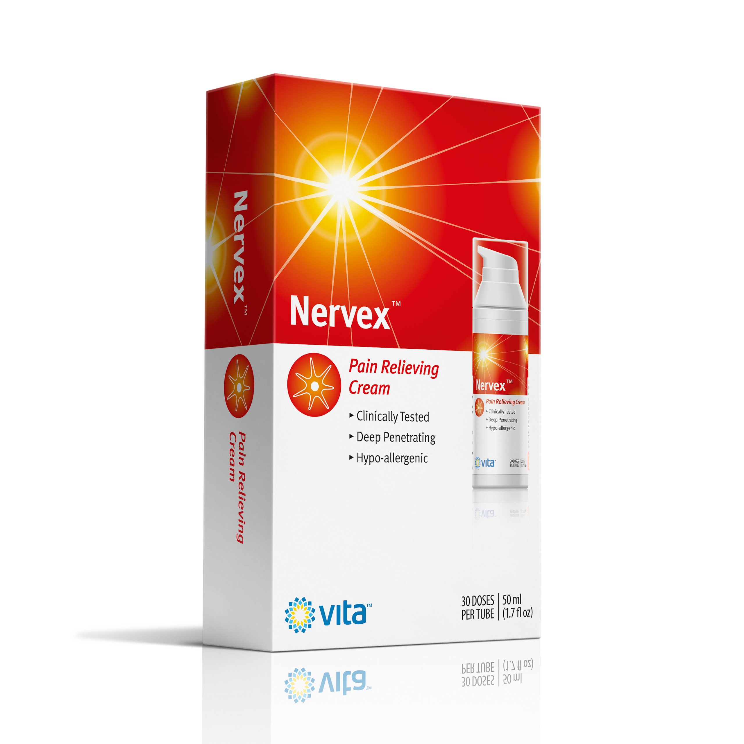 Neuropathy Nerve Pain Relief Cream. Nervex Includes Arnica, B1, B5, B6